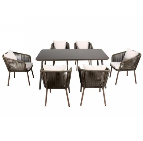 Outdoor furniture garden patio cushion rope sofa set table and chair