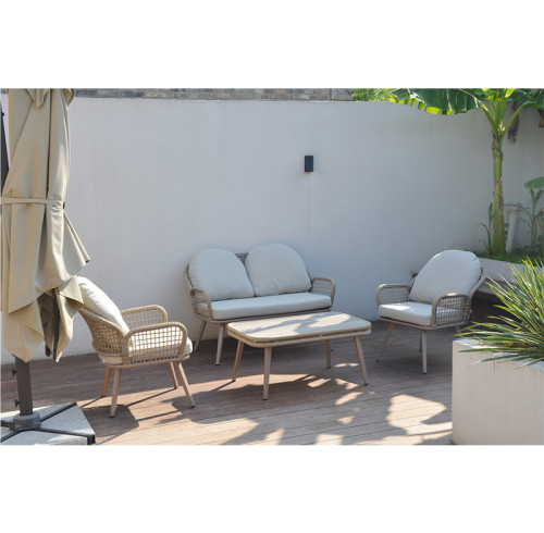 Modern rattan wicker outdoor furniture sets waterproof sofa and table