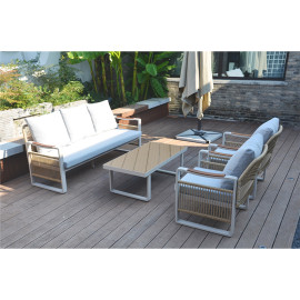 Patio wooden sofa outdoor sofa set garden furniture with table