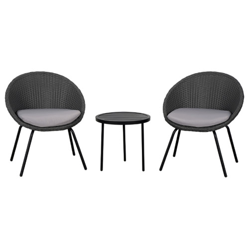 Garden furniture balcony small wicker rattan table and chair for restaurant