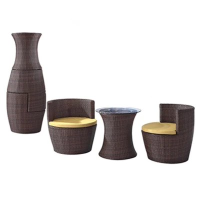 Modern portable garden patui bistro outdoor rattan table and chair