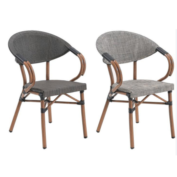 Outdoor modern wooden dining chairs for restaurant