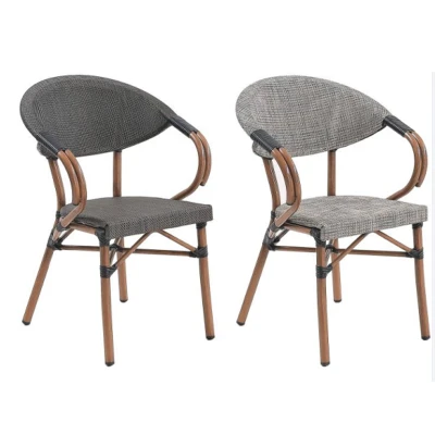 Outdoor modern wooden dining chairs for restaurant
