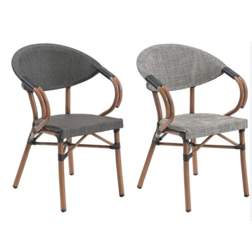 Outdoor modern wooden dining chairs for restaurant
