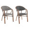 Outdoor modern wooden dining chairs for restaurant