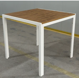 Outdoor patio metal wood garden table
