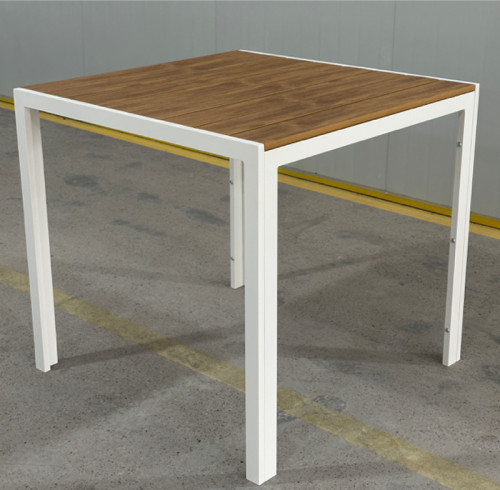 Outdoor patio metal wood garden table