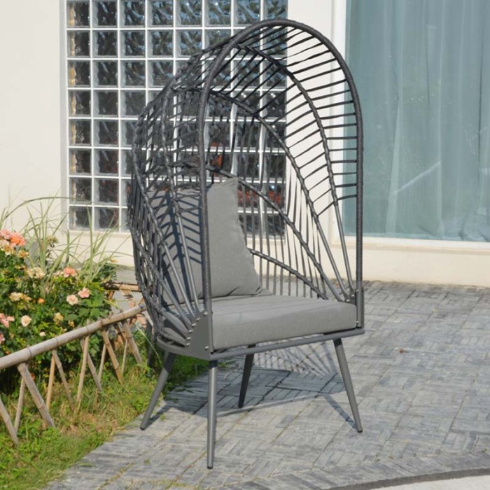 Outdoor hanging chair swing rattam chair with stand