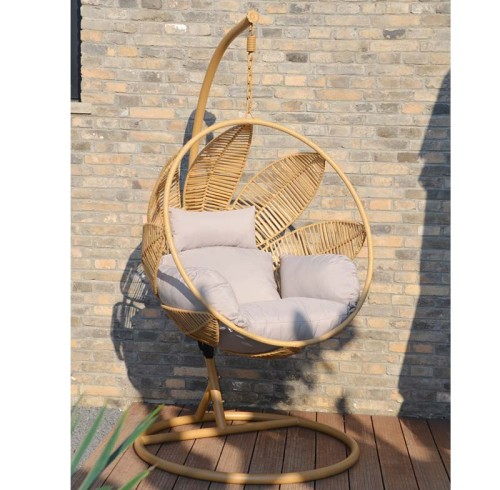 Outdoor hanging metal egg chair balcony for adult
