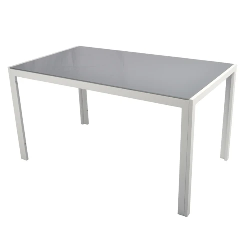 White black garden outdoor patio furniture dining table