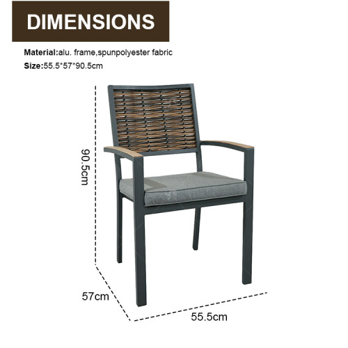 Outdoor Modern Hot Selling Good Quality Polyrattan Garden Furniture Rattan Dining Set of 7
