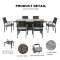 Outdoor Modern Hot Selling Good Quality Polyrattan Garden Furniture Rattan Dining Set of 7