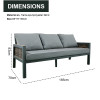 Modern Aluminium 6-Piece Woven Rattan Patio Sectional Furniture Indoor Outdoor Square Lifting Table Sofa Chairs Sets