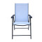 2x1 Teslin Modern Comfort Foldable Structure Metal  Patio Chair with Arm Popular Outdoor Garden Chair for Park Use Fabric Design
