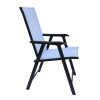 2x1 Teslin Modern Comfort Foldable Structure Metal  Patio Chair with Arm Popular Outdoor Garden Chair for Park Use Fabric Design