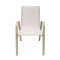 2x1 Teslin Modern Comfort Flex Metal Stacking Patio Chair with Arm Popular Outdoor Garden Chair for Park Use Fabric Design