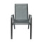2x1 Teslin Modern Comfort Flex Metal Stacking Patio Chair with Arm Popular Outdoor Garden Chair for Park Use Fabric Design