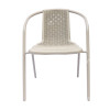 Outdoor Garden Steel Frame Stacking Patio  Plastic Chairsteel  ForPicnic Restaurante Plastic Chai WithPP Seat and Back