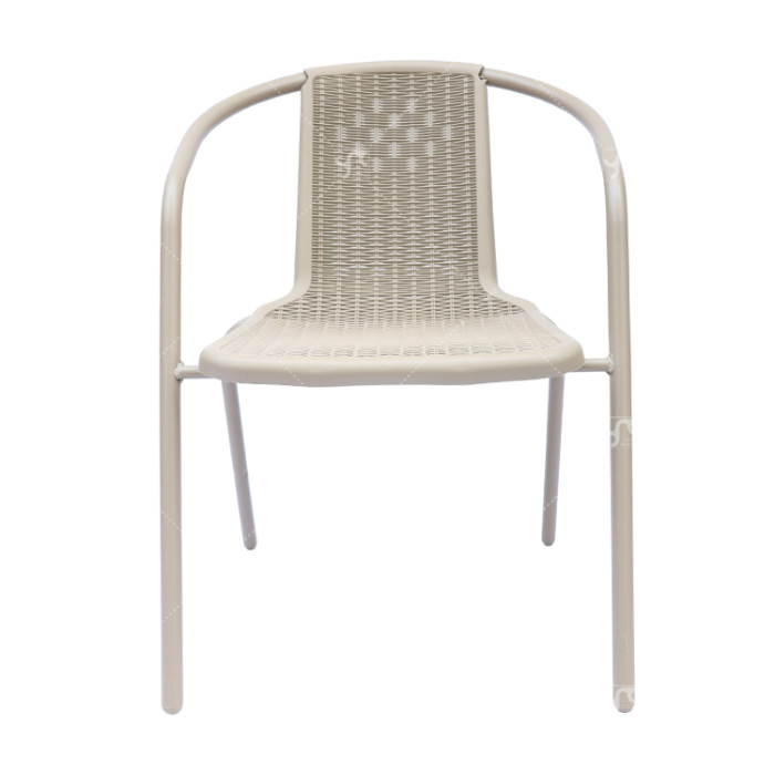 Outdoor Garden Steel Frame Stacking Patio  Plastic Chairsteel  ForPicnic Restaurante Plastic Chai WithPP Seat and Back
