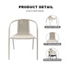 Outdoor Garden Steel Frame Stacking Patio  Plastic Chairsteel  ForPicnic Restaurante Plastic Chai WithPP Seat and Back