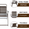 Modern Outdoor Furniture  Garden Folding Chairs Durable Steel Pipe Plastic Chairs Restaurant Café