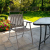 Modern Outdoor Furniture  Garden Folding Chairs Durable Steel Pipe Plastic Chairs Restaurant Café