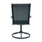Outdoor 2*1teslin Steel Swivel Chairs High Back with All Weather Teslin Metal Rocking Frame for Lawn Garden Backyard Dark Gray