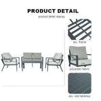 New Modern Design Garden Furniture Outdoor Sofa Outdoor Garden Furniture Luxury  Sofa Set 4 Pieces