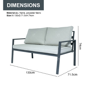 Aluminium New Modern Design Garden Furniture Outdoor Sofa Outdoor Garden Furniture Luxury Sofa Set 4 Pieces