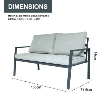 Aluminium New Modern Design Garden Furniture Outdoor Sofa Outdoor Garden Furniture Luxury Sofa Set 4 Pieces