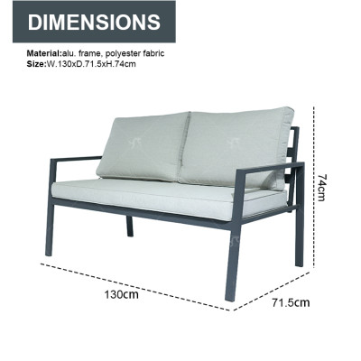 Aluminium New Modern Design Garden Furniture Outdoor Sofa Outdoor Garden Furniture Luxury Sofa Set 4 Pieces