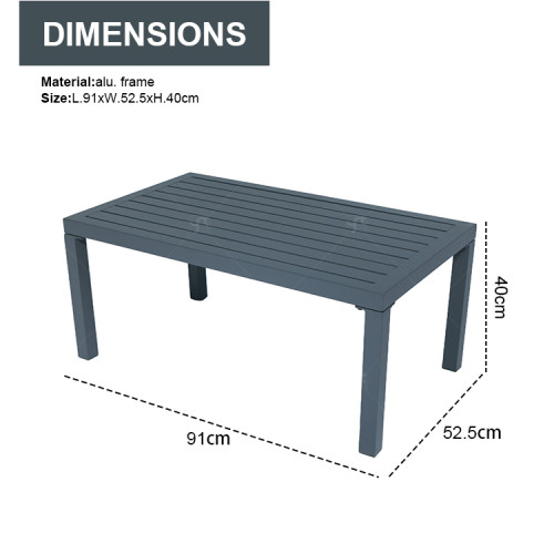 Aluminium New Modern Design Garden Furniture Outdoor Sofa Outdoor Garden Furniture Luxury Sofa Set 4 Pieces