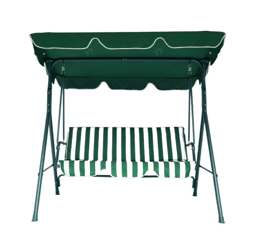 Outdoor Garden Outdoor Patio Swing Chair 3 Seater Metal  Hammock Canopy Garden Swing Chair with Cushion