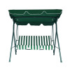 Outdoor Garden Outdoor Patio Swing Chair 3 Seater Metal  Hammock Canopy Garden Swing Chair with Cushion