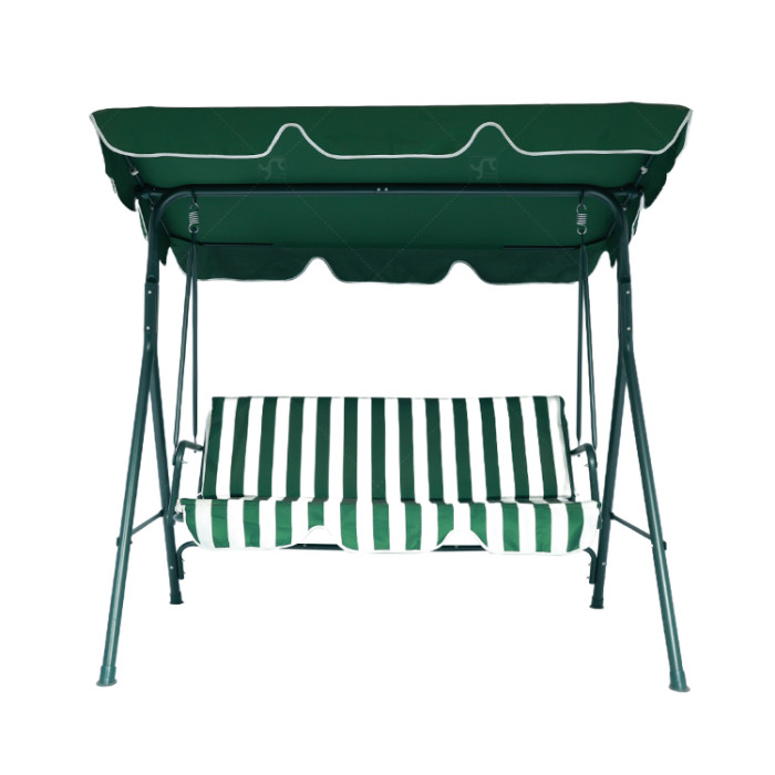 Outdoor Garden Outdoor Patio Swing Chair 3 Seater Metal  Hammock Canopy Garden Swing Chair with Cushion