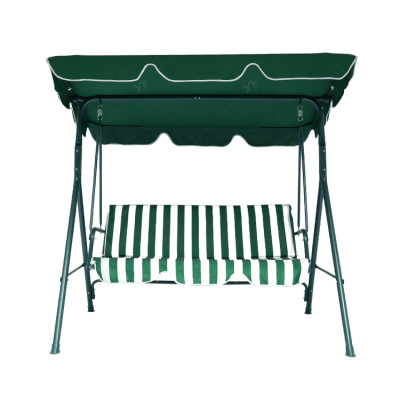 Outdoor Garden Outdoor Patio Swing Chair 3 Seater Metal  Hammock Canopy Garden Swing Chair with Cushion