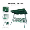Outdoor Garden Outdoor Patio Swing Chair 3 Seater Metal  Hammock Canopy Garden Swing Chair with Cushion