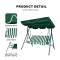 Outdoor Garden Outdoor Patio Swing Chair 3 Seater Metal  Hammock Canopy Garden Swing Chair with Cushion
