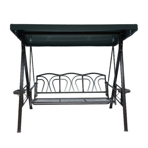 Outdoor Garden Outdoor Patio Swing Chair 3 Seater Metal  Hammock Canopy Garden Swing Chair with Cushion
