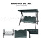 Outdoor Garden Outdoor Patio Swing Chair 3 Seater Metal Hammock Canopy Garden Swing Chair with Cushion