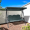 Outdoor Garden Outdoor Patio Swing Chair 3 Seater Metal Hammock Canopy Garden Swing Chair with Cushion