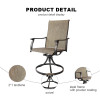 2x1 Teslin Modern Comfortable Patio Furniture Rocking Chair Garden Swivel Chair  with Arm
