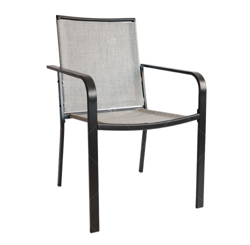 Hot Sale Outdoor Furniture 2x1 Teslin Modern Comfort Flex Metal  Patio Chair with Arm Popular Outdoor Garden Chair