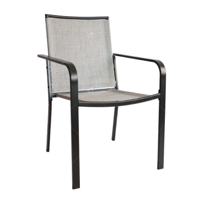 Hot Sale Outdoor Furniture 2x1 Teslin Modern Comfort Flex Metal  Patio Chair with Arm Popular Outdoor Garden Chair