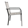 Hot Sale Outdoor Furniture 2x1 Teslin Modern Comfort Flex Metal  Patio Chair with Arm Popular Outdoor Garden Chair