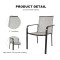 Hot Sale Outdoor Furniture 2x1 Teslin Modern Comfort Flex Metal Patio Chair with Arm Popular Outdoor Garden Chair