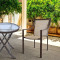 The Outdoor Garden Terrace Is Stackable and 2x1 Teslin Mesh Fabric Dining Chairs Are Designed in a Durable