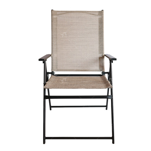 2x1 Teslin Modern Portable Folding Deck Chair for Outdoor Camping Beach  Dining Room with Grab Rails