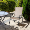2x1 Teslin Modern Portable Folding Deck Chair for Outdoor Camping Beach  Dining Room with Grab Rails