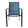 2x1 Teslin Modern Comfort Flex Metal Patio Chair with Arm Popular Outdoor Garden Chair for Park Use Fabric Design